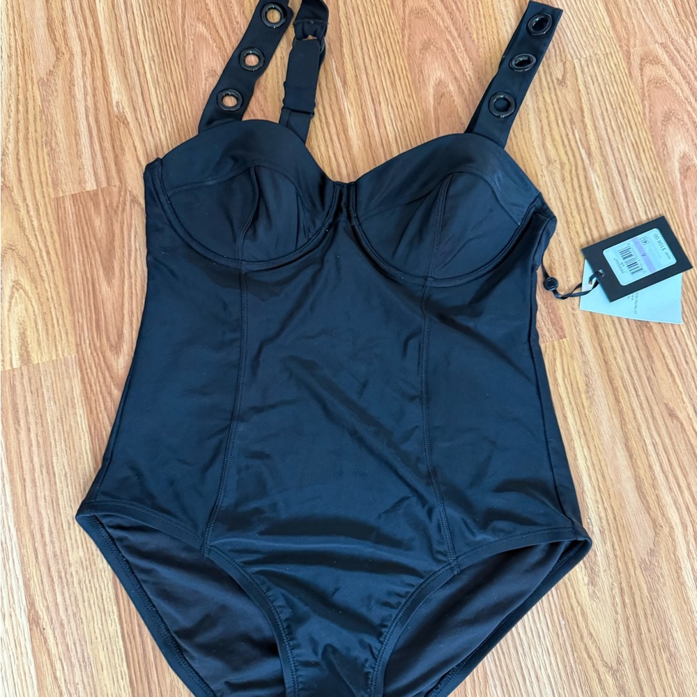 DKNY Black Women's One Piece Swimsuit
